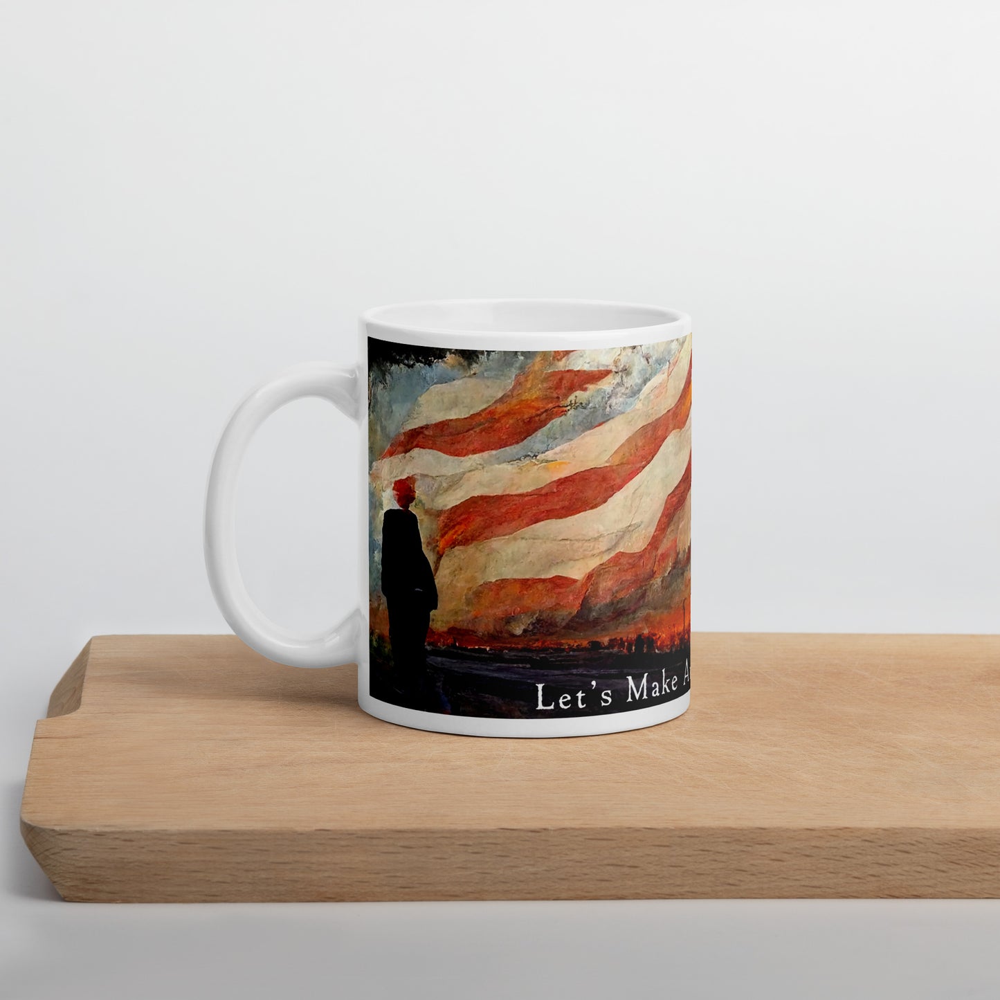 Let's MAGA White glossy mug