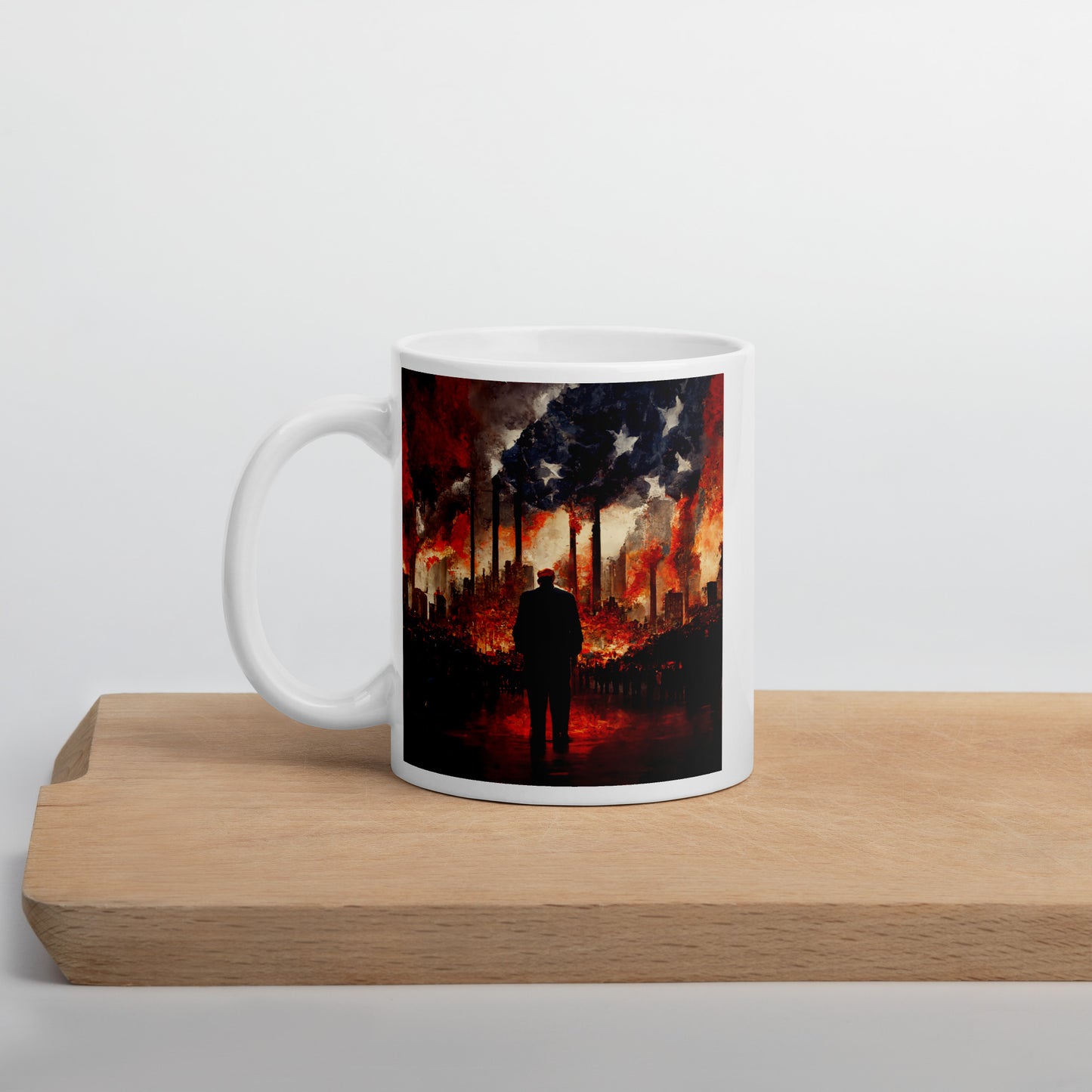 Time To Rebuild Art White glossy mug