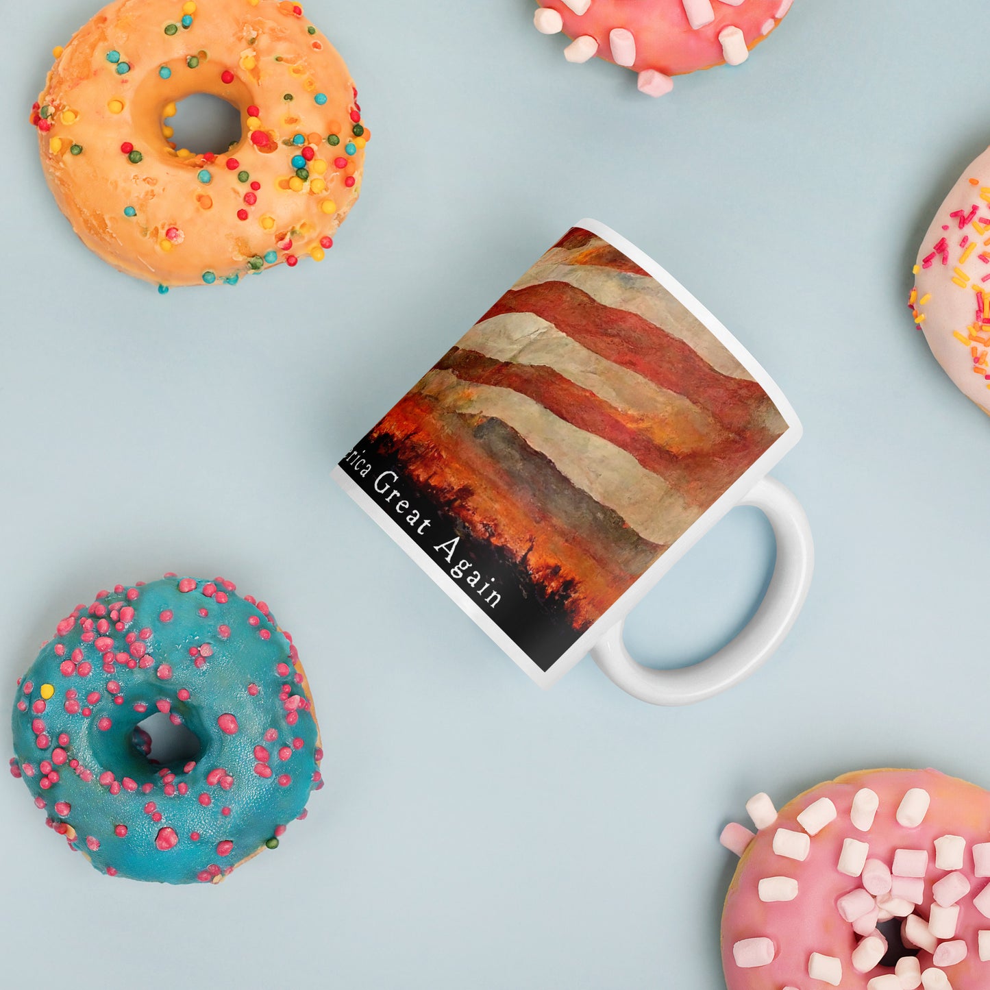 Let's MAGA White glossy mug