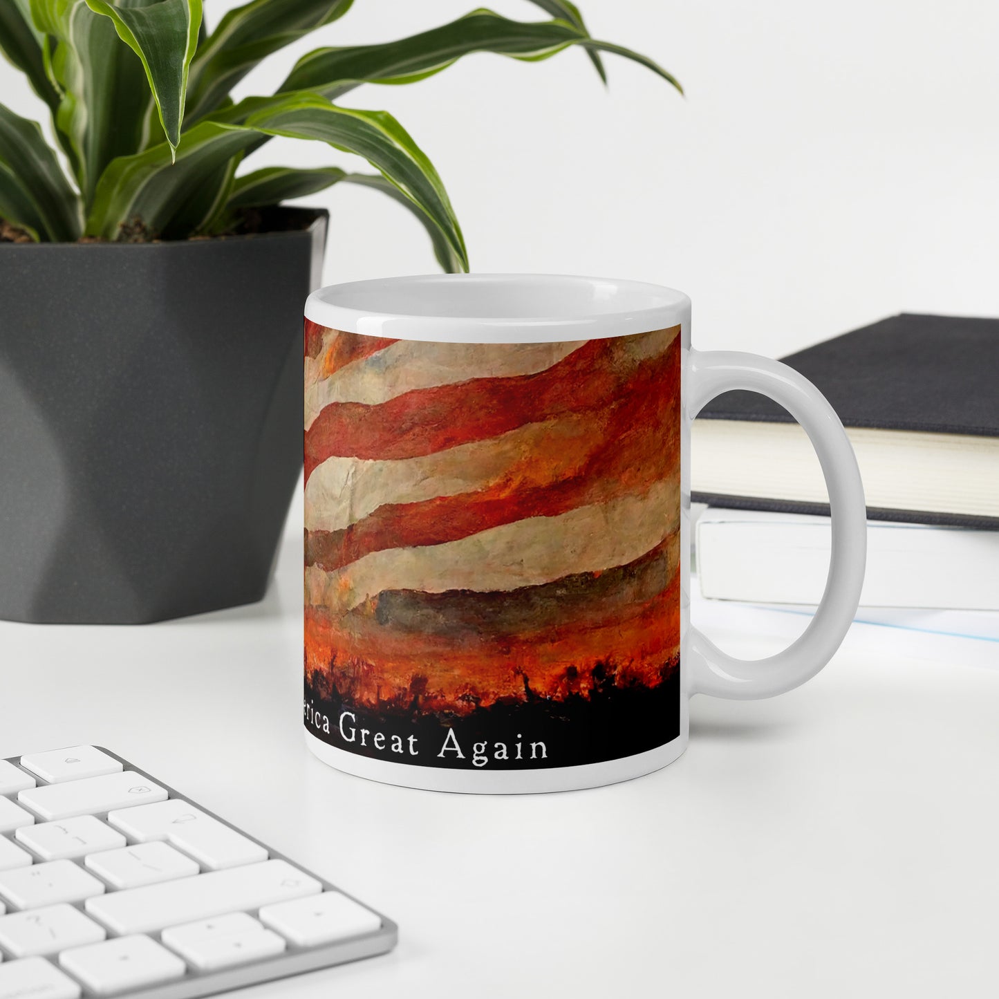 Let's MAGA White glossy mug