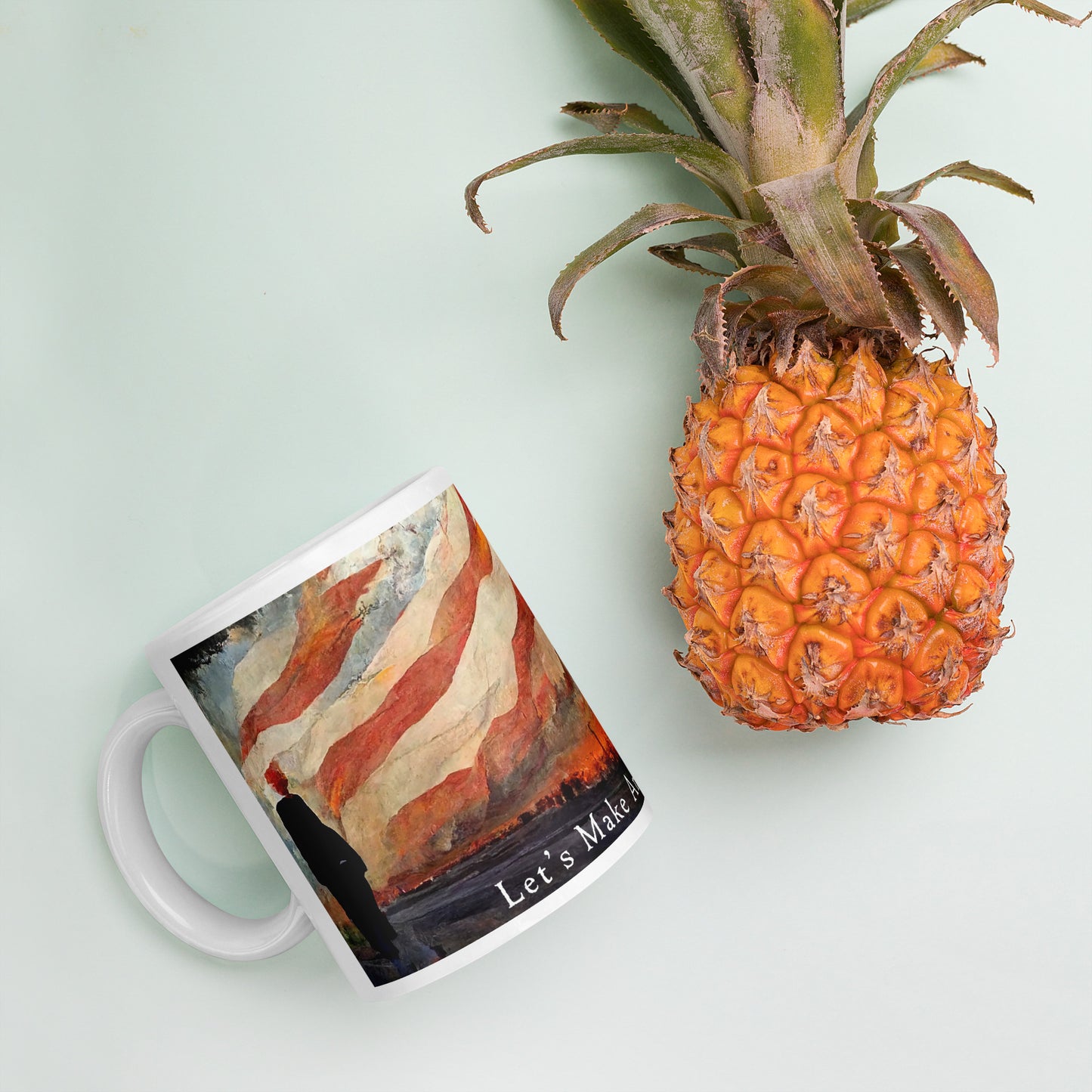 Let's MAGA White glossy mug