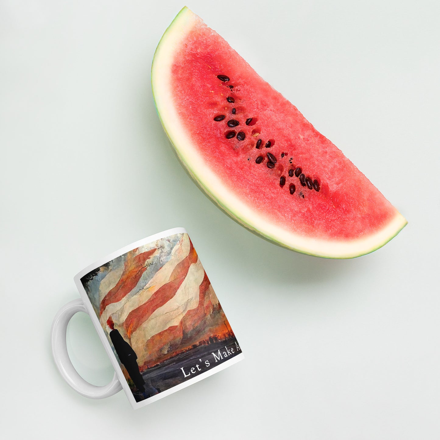 Let's MAGA White glossy mug
