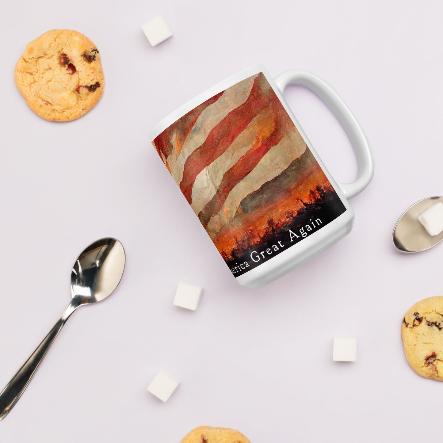 Let's MAGA White glossy mug