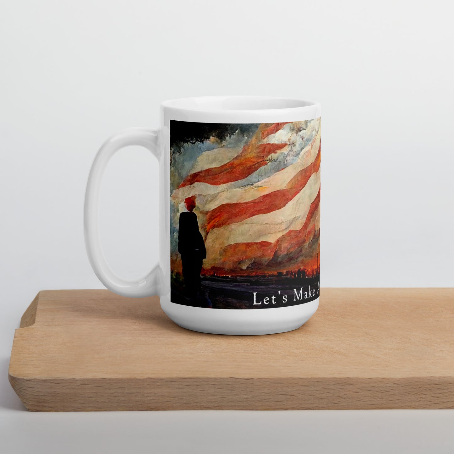 Let's MAGA White glossy mug