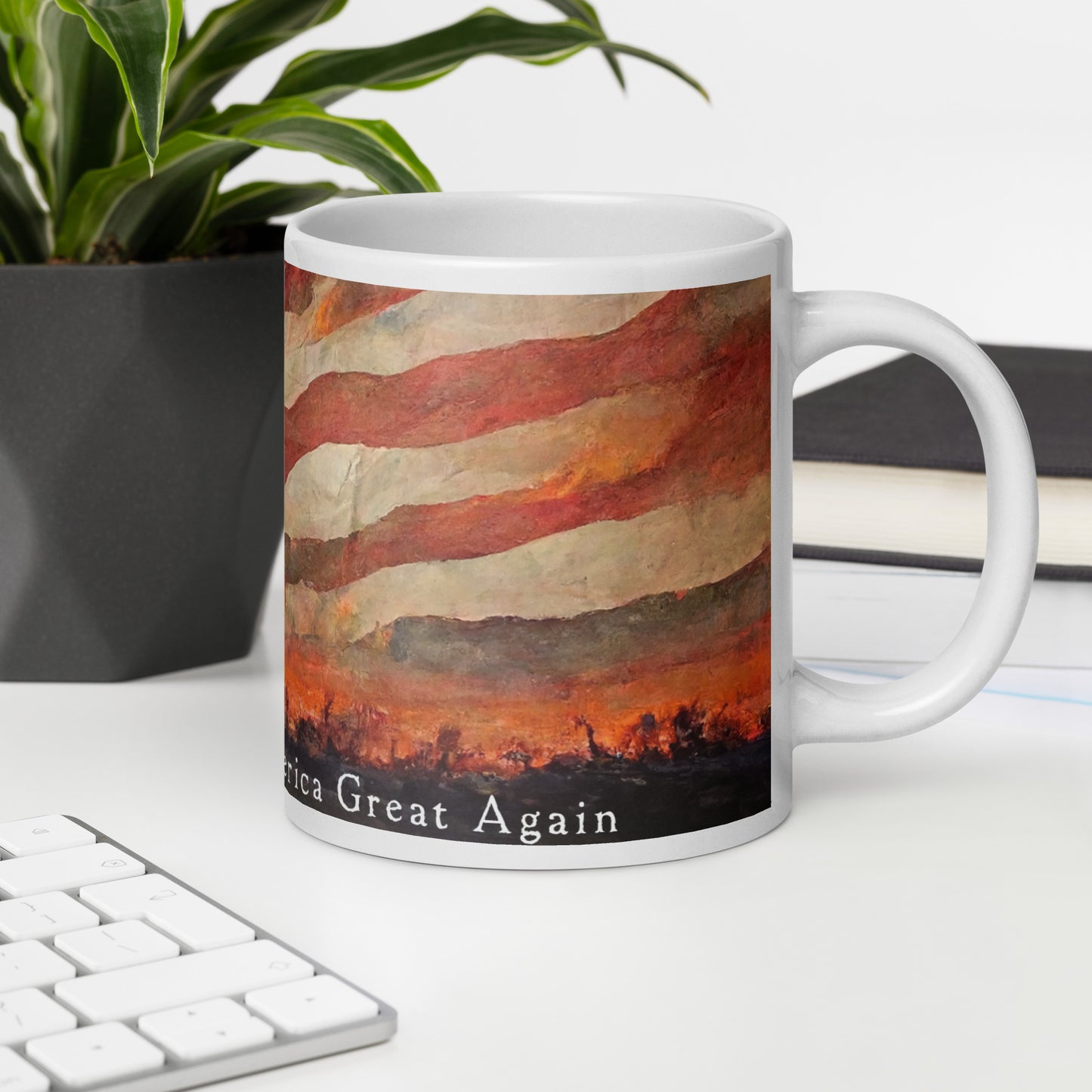 Let's MAGA White glossy mug