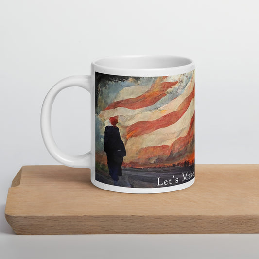 Let's MAGA White glossy mug