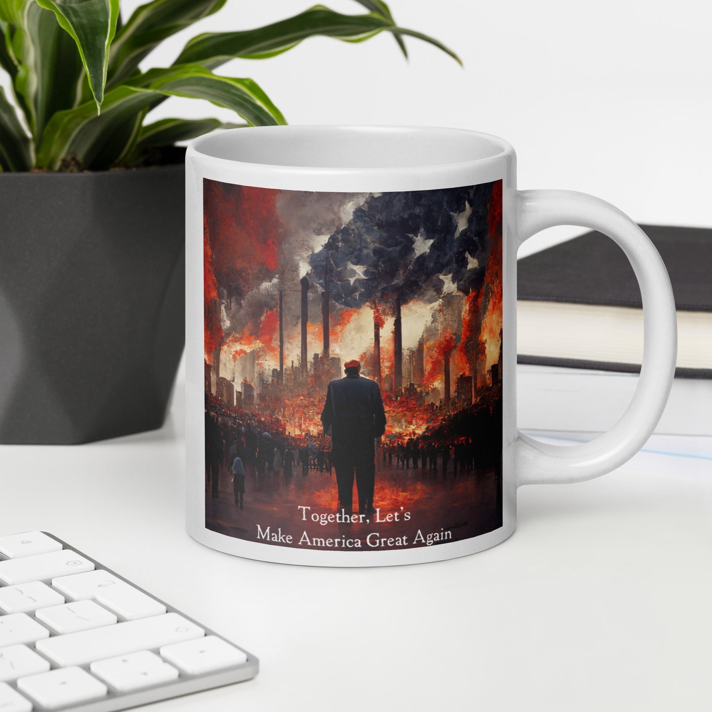 Together Let's MAGA White glossy mug