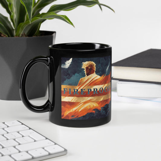 "Fireproof" Black Glossy Mug