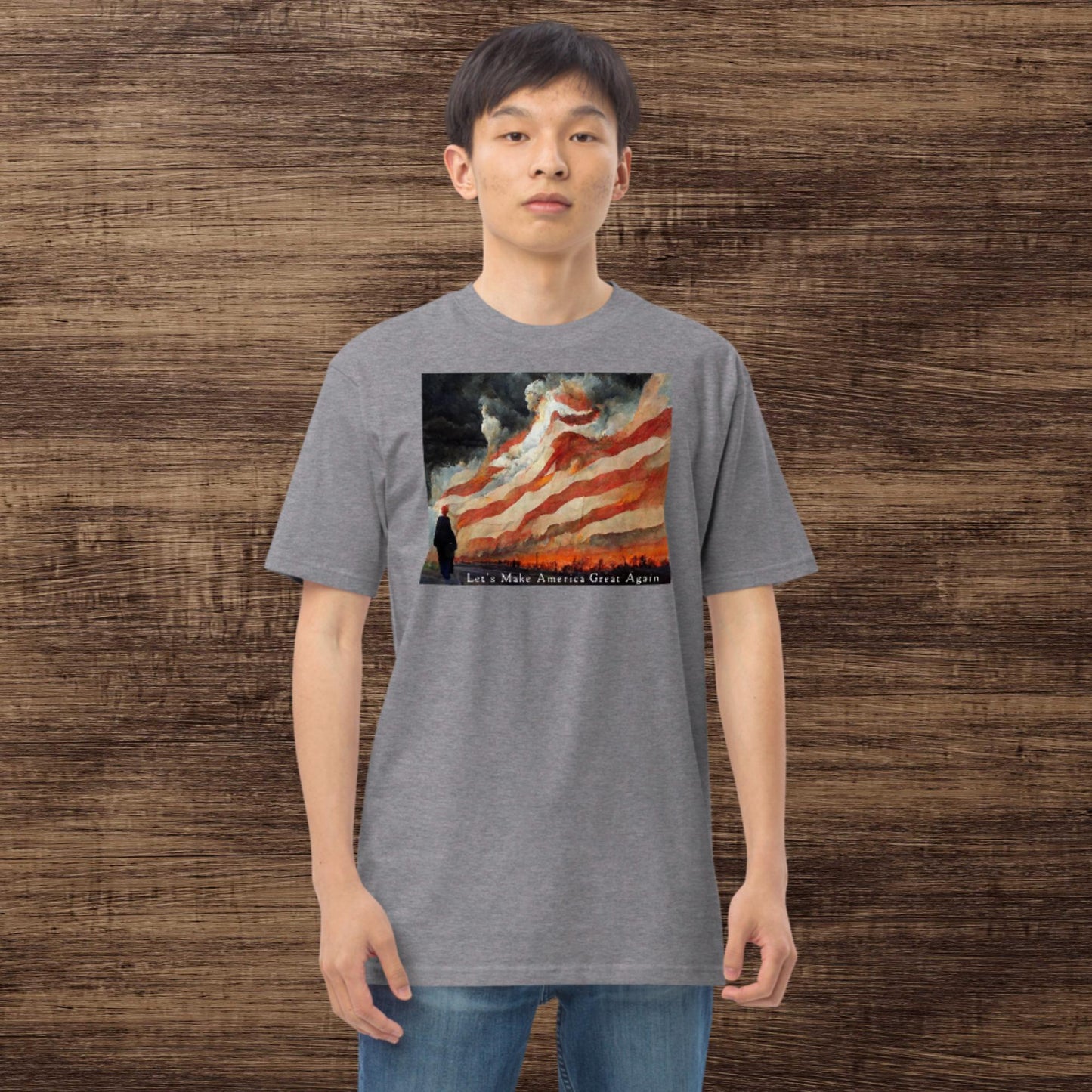 Let's MAGA Men’s premium heavyweight tee