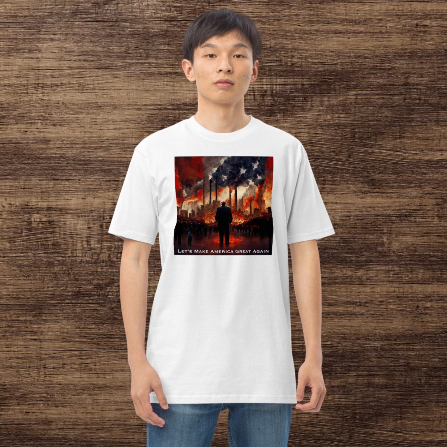 Let's MAGA Men’s premium heavyweight tee