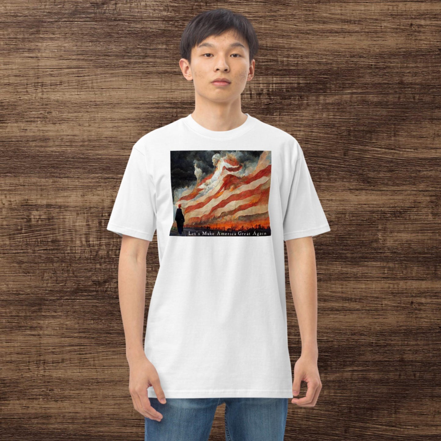 Let's MAGA Men’s premium heavyweight tee