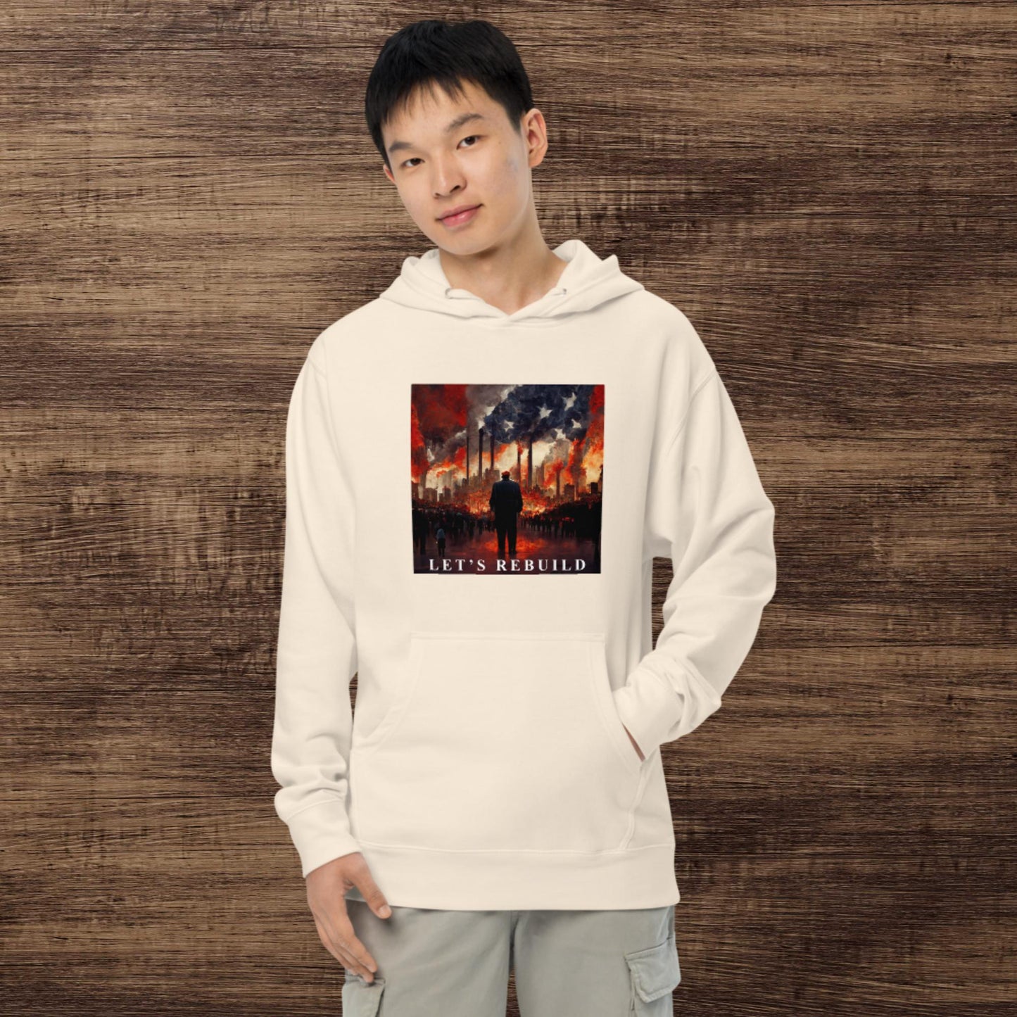 Let's Rebuild Unisex midweight hoodie