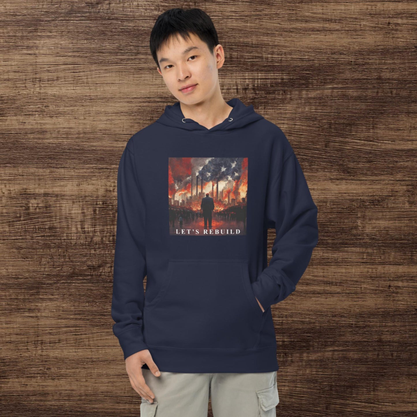 Let's Rebuild Unisex midweight hoodie