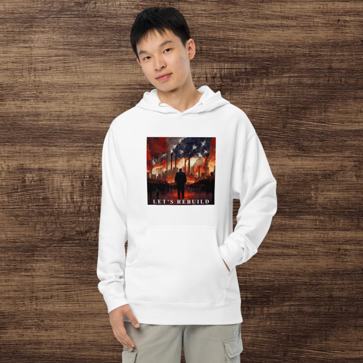 Let's Rebuild Unisex midweight hoodie